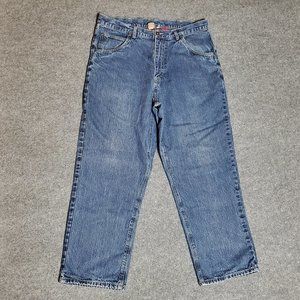 Lee Dungarees Flannel Lined 38x30 (Meas 37x29.5 13" Rise) Straight Leg Jeans A18